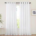 NICETOWN White Sheer Sliding Door Curtains 90 inches Long by NICETOWN