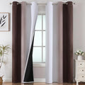 Estelar Textiler Brown and Greyish White Ombre Blackout Curtains by ESTELARTEXTILER