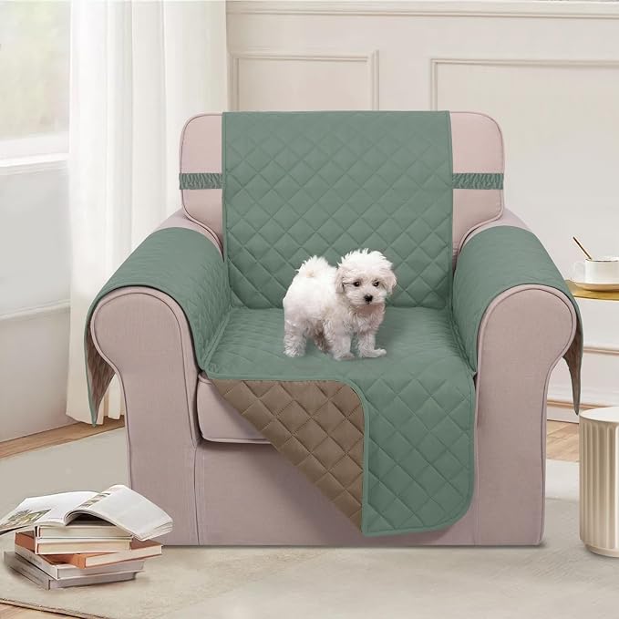 U-NICE HOME Reversible Oversized Chair Covers Quilted Water Repellent Pet - Image 2