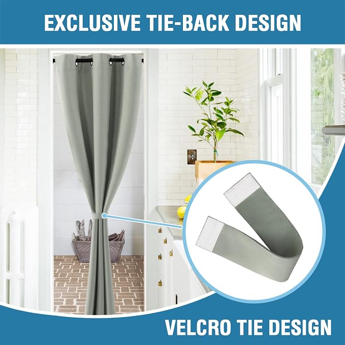 H.VERSAILTEX Doorway Curtain Blackout Closet Door Curtain Room Divider Window - Image 7