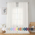 Aiyufeng Sheer Ivory Curtains 120 inches 2 Panels Set Extra Long Sheers by Aiyufeng