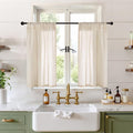BGment Short Natural Linen Curtains 36 Inch Length by BGment
