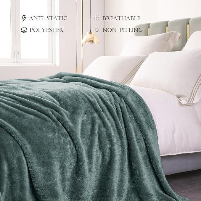 Exclusivo Mezcla Plush Fuzzy Fleece Bed Blanket King Size, Super Soft, Fluffy - Image 5