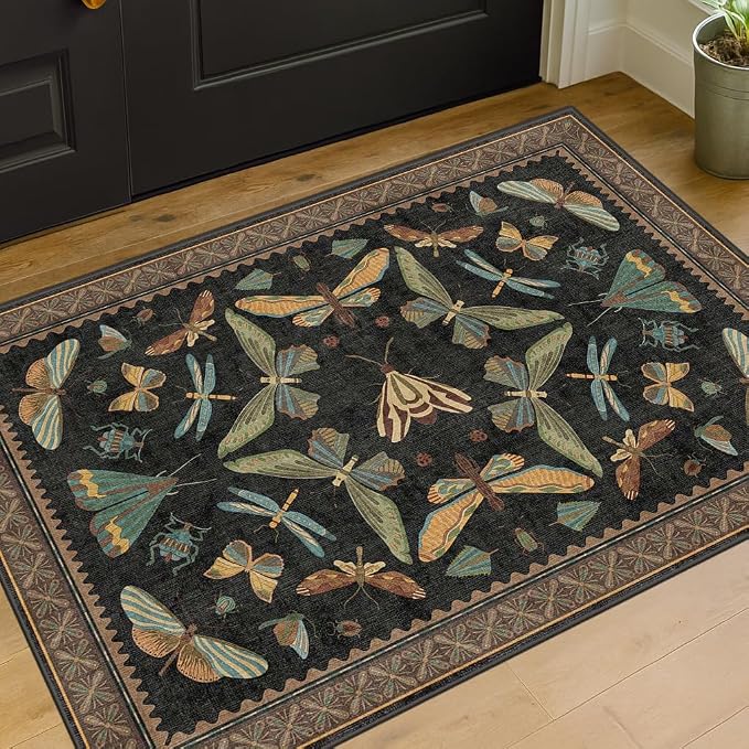 Small Black Entryway Rug - Image 6