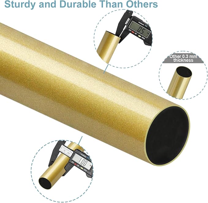 Byondeth Curtain Rods for Windows 16 to 144 Inches Adjustable Length 1 Inch - Image 9