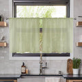 youleyar Solid Sheer Rod Pocket Curtain Voile Draperies 2 Panels White Beige by Youleyar