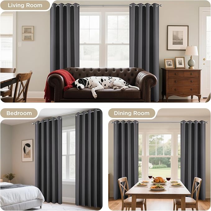 Joydeco Blackout Curtains 54 Inch Length 2 Panels Set, Thermal Insulated Long - Image 6