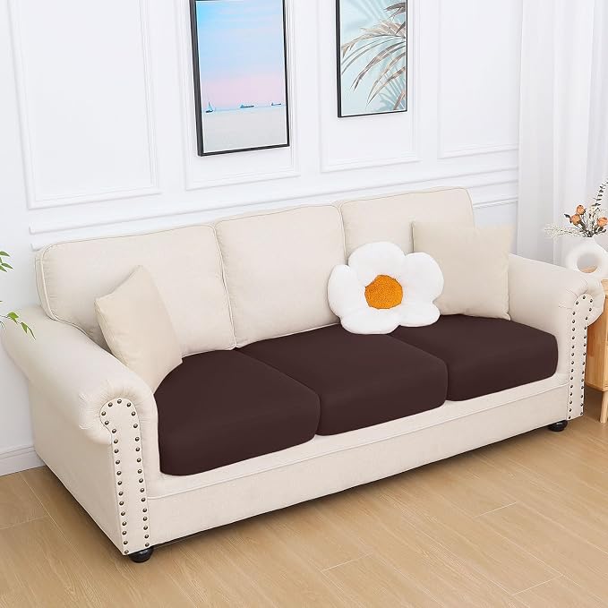 hyha Milk Silk Couch Cushion Covers, Soft Magic Sofa Covers Washable - Image 7