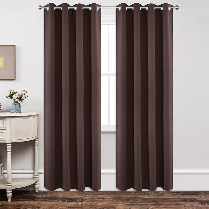 Joydeco Blackout Curtains 84 Inch Length 2 Panels Set, Thermal Insulated Long by JOYDECO