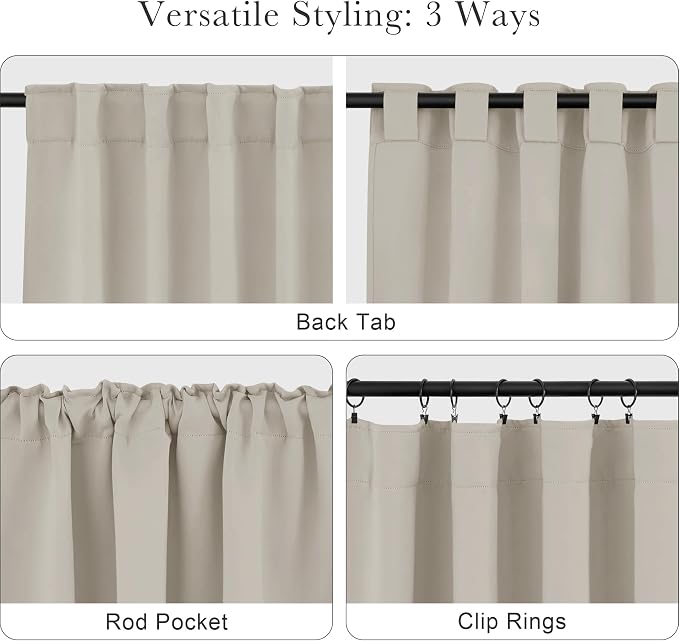 PONY DANCE Blackout Short Cafe Curtains, Privacy Light Block Small Window - Image 5