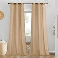 NICETOWN Linen Burlap Window Curtains 84 inches Long, Grommet Thick Linen Blend by NICETOWN