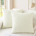 CaliTime Throw Pillow Covers Decorative 20 X 20 Inches Pack of 2 Cozy Chenille by CaliTime