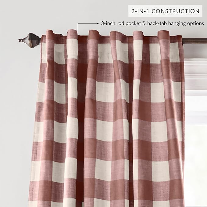 Elrene Home Fashions Farmhouse Living Grainger Buffalo-Check Room Darkening - Image 2