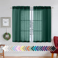 Aiyufeng Hunter Green Sheer Curtain Drapes 45 Inch Length 2 Panels by Aiyufeng