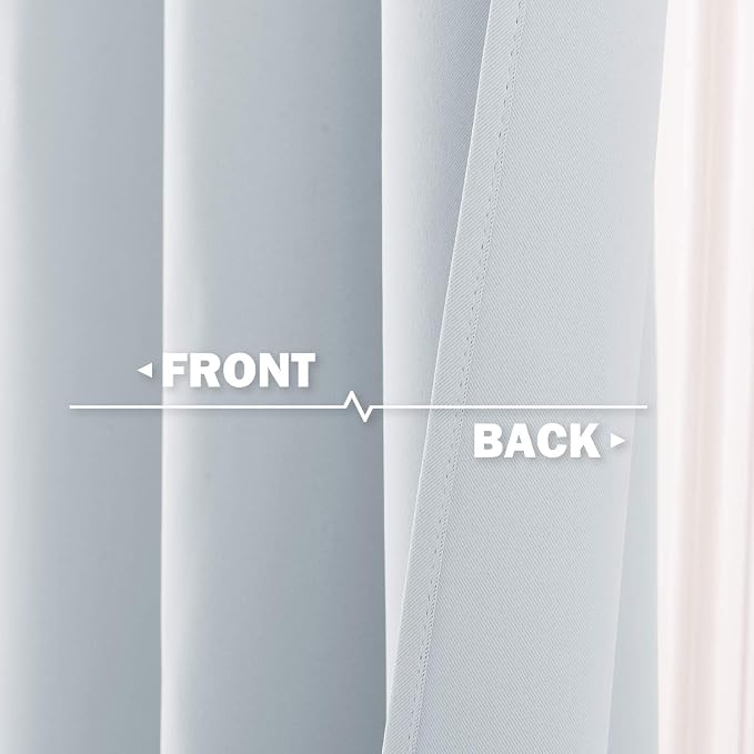 NICETOWN Greyish White Kitchen Curtain Panels - Image 5