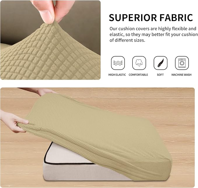 Easy-Going Stretch Individual Loveseat Couch Cushion Cover Sofa Cushion - Image 5