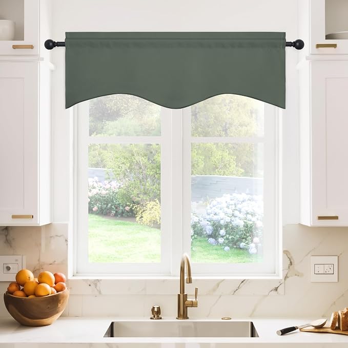 NICETOWN Blackout Scalloped Valances - Image 2