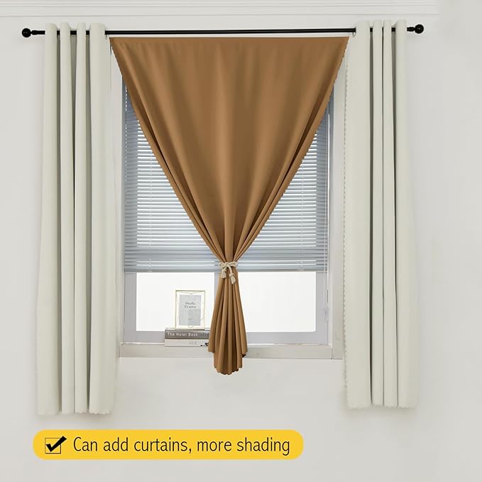 Self Adhesive Curtains, Stick Curtain Blackout Shades Window Cover Curtains - Image 9