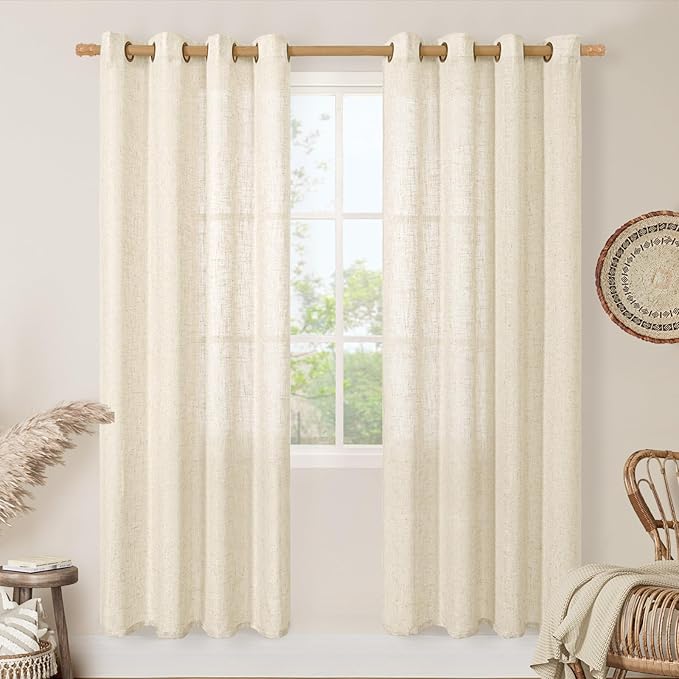 LAMIT Semi Sheer Linen Curtains by LAMIT