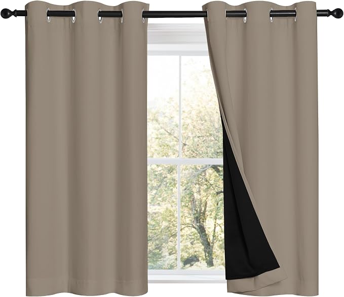NICETOWN 100% Blackout Short Curtains by NICETOWN