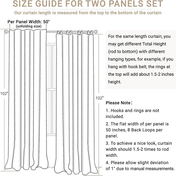 100% Blackout Shield Linen Blackout Curtains - Image 7