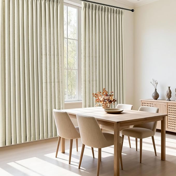 IVAPUPU Linen Pinch Pleated 84 Inch Curtains - Image 8