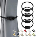 BEL AVENIR Magnetic Cotton Curtain Tiebacks, Decorative Drapery Holdbacks by BELAVENIR