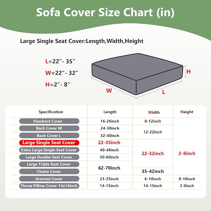 Couch Cushion Covers for Sofa Couch Covers Wear-Resistant Universal Sofa Cover - Image 3