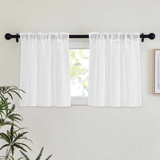 NICETOWN Semi Sheer Short Curtains - Image 2