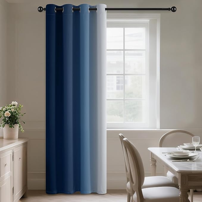 Yakamok Blue to Greyish White Ombre Curtain - Image 6