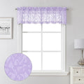 Lecloud Leia Light Purple Sheer Curtains 14 Inch Length 2 PCS, Dual Rod Pockets by Lecloud