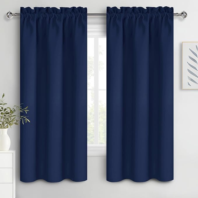 DWCN Navy Blue Blackout Curtains by DWCN