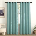 NICETOWN Greyish Blue Linen Curtains by NICETOWN