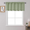OWENIE Sage Green Valances for Windows 1 Pcs 20 Inch Length, Light Filtering by OWENIE