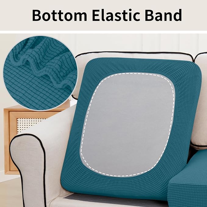 Easy-Going Stretch Individual Loveseat Couch Cushion Cover Sofa Cushion - Image 4