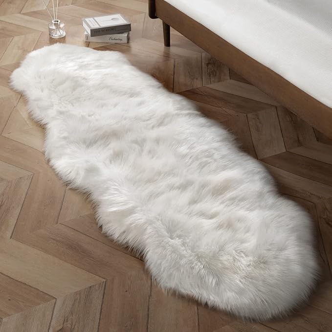 Ashler Faux Fur Rug, Fluffy Sheepskin Fur Rug, Fuzzy Ultra Soft 2 x 6 Ft Rugs - Image 7