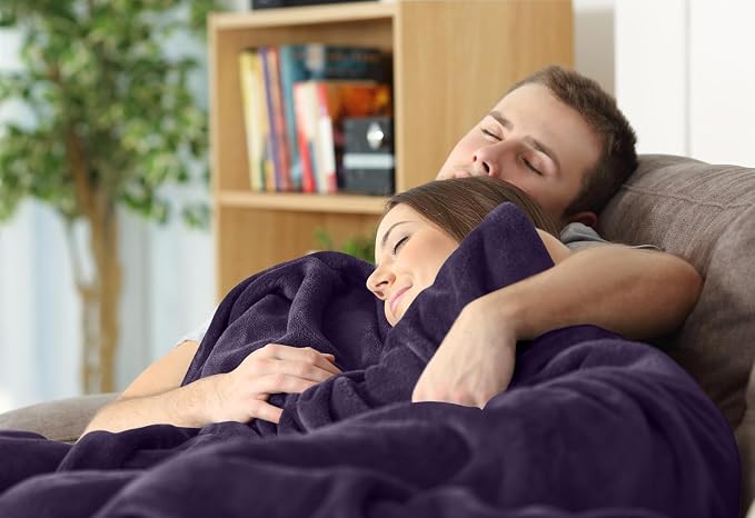 Utopia Bedding Ultra Soft Fleece Bed Blanket Twin Size Purple | Microfiber - Image 6