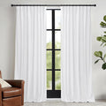 RYB HOME White Velvet Curtains 102 inches by RYBHOME