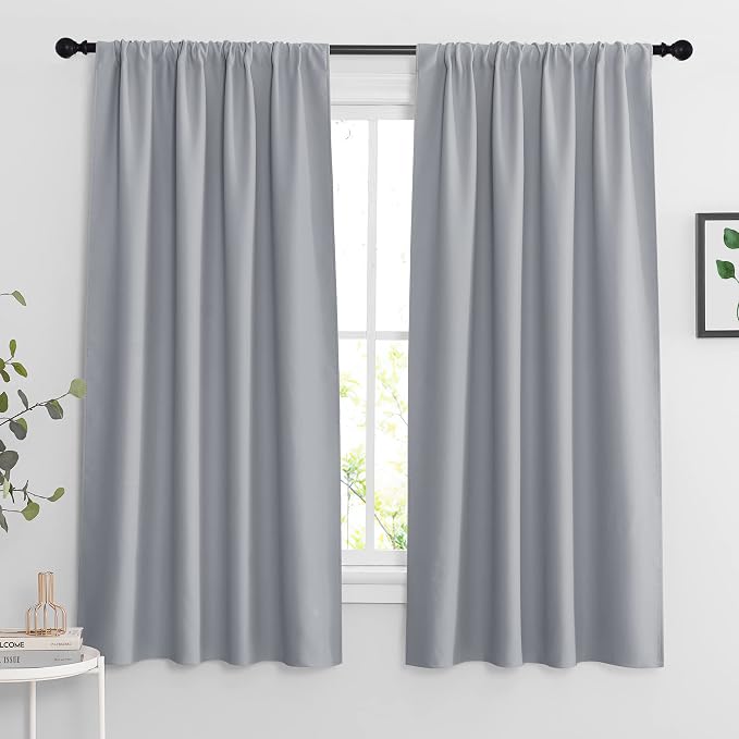 RYB HOME Blackout Curtains for Bedroom Living Room 63 inches Long, Thermal by RYBHOME