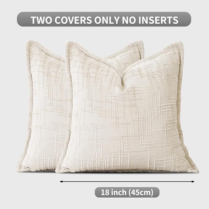 HPUK Fall Chenille Soft Throw Pillow Covers 18x18 Set of 2, Accent Cushion - Image 5