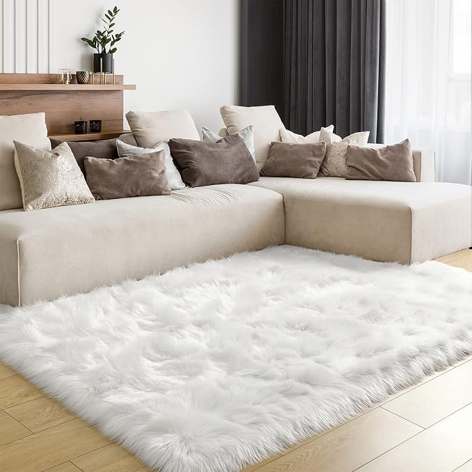 LOCHAS Soft Fluffy Faux Fur Rugs - Image 3