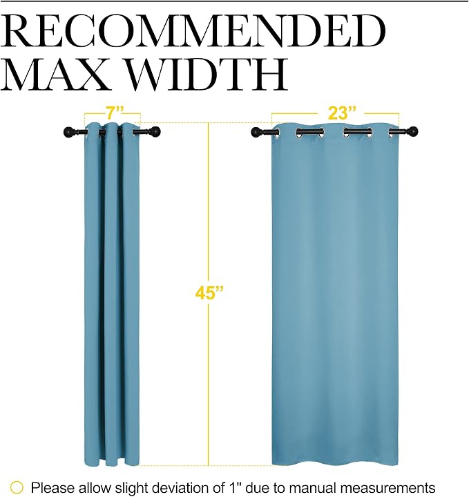 NICETOWN Thermal Insulated Curtains Blackout Draperies, Window Treatment Solid - Image 7