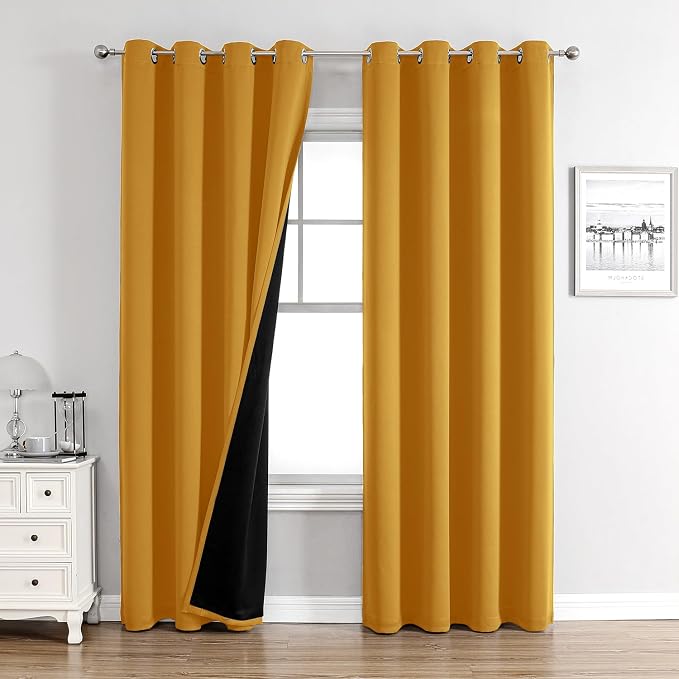 ChrisDowa 100% Blackout Curtains 120 inch Long by ChrisDowa