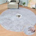 ORINOVA Washable Furry 5ft Round Area Rugs by ORINOVA