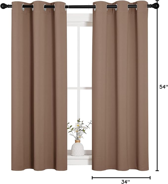 NICETOWN Window Draperies Room Darkening Curtain Panels, Window Treatment - Image 9