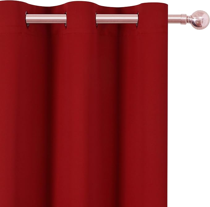 LEMOMO Red Thermal Blackout Curtains/38 x 54 Inch/Set of 2 Panels Room - Image 7