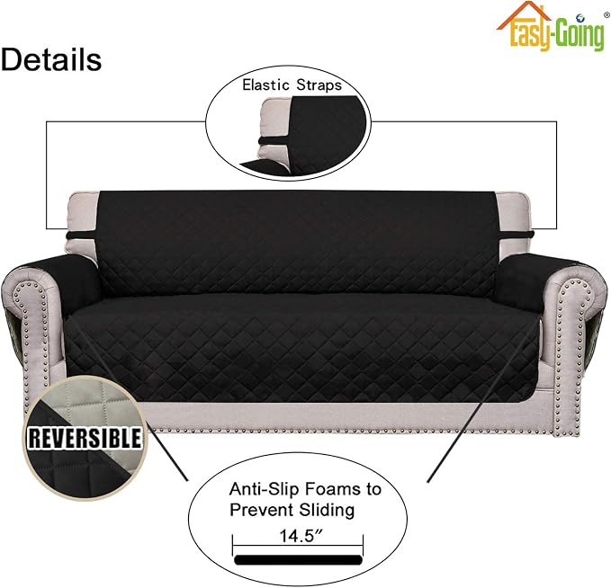 Easy-Going Sofa Slipcover Reversible Loveseat Sofa Cover Couch Cover - Image 3