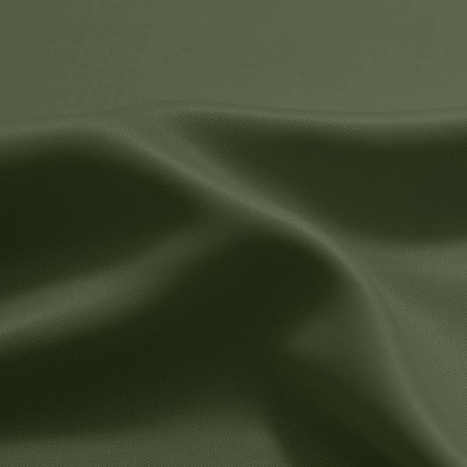 Yakamok Greyish White and Sage Green Ombre Curtains, Light Blocking Curtains - Image 7
