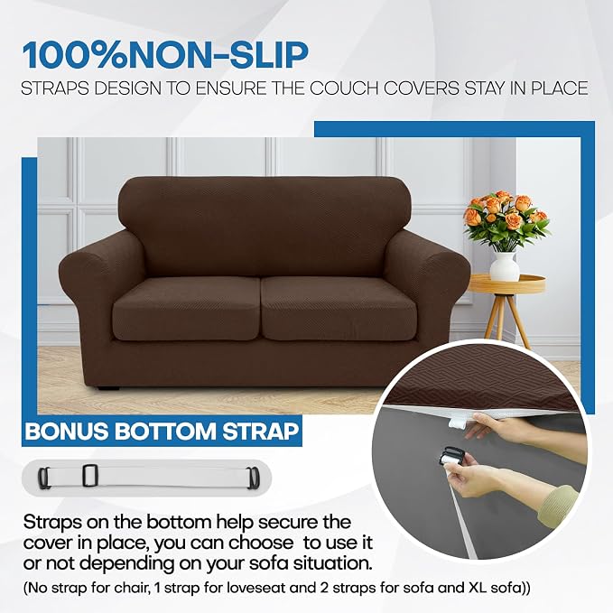 XINEAGE 2026 New 4 Pieces Extra Large Couch Covers - Image 5