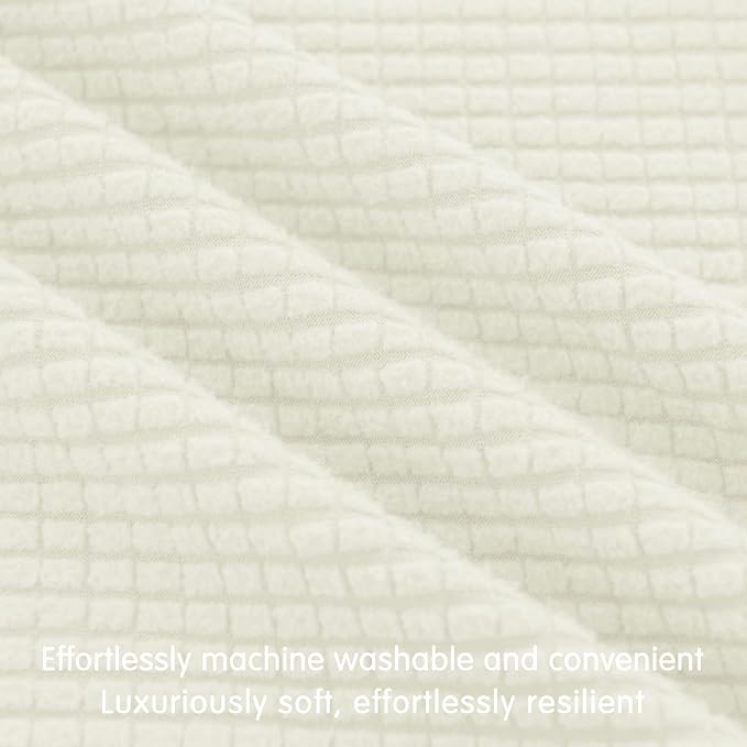 Hokway Stretch Couch Cushion Covers, 3 Piece Individual Sofa Cushion - Image 5